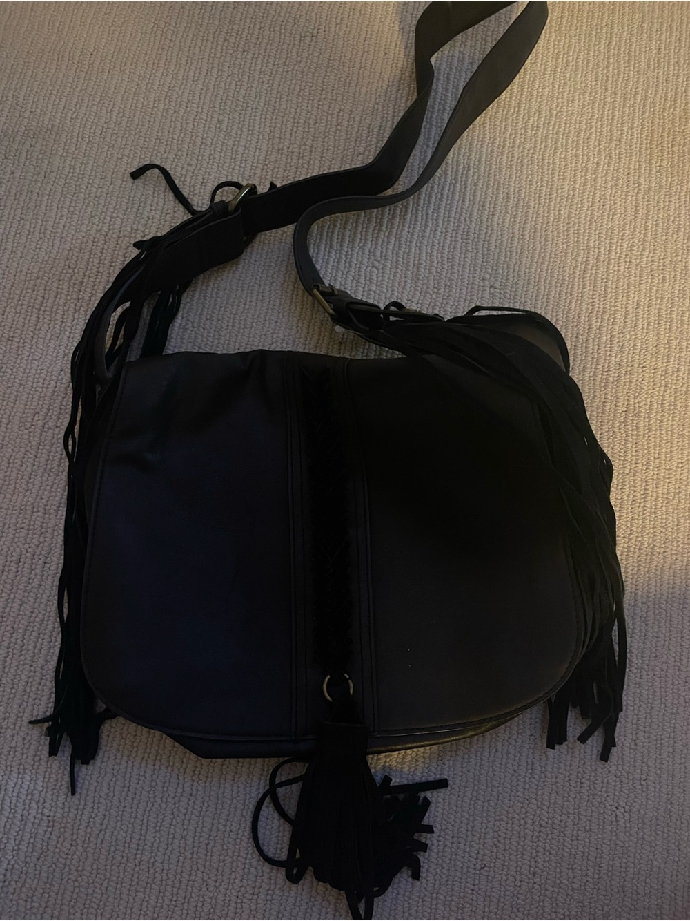 Steve Madden Black Fringe Crossbody Bag - Women